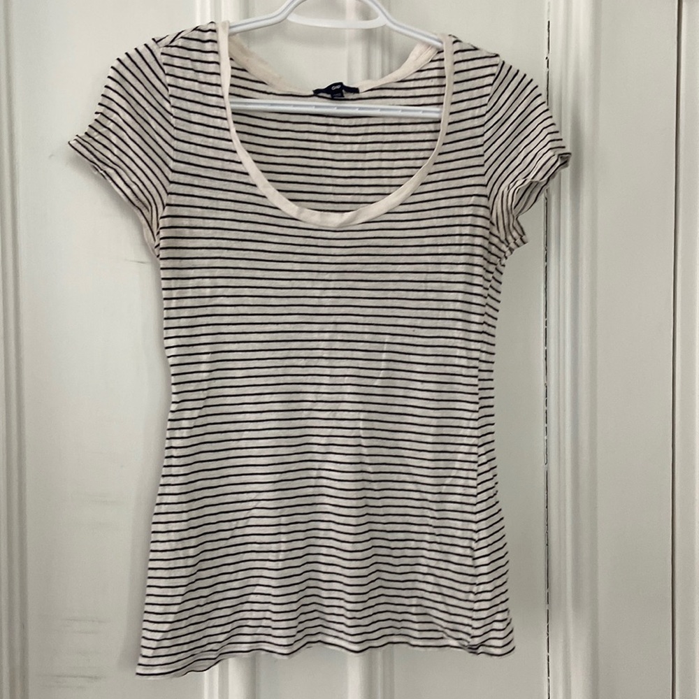 black and white striped shirt